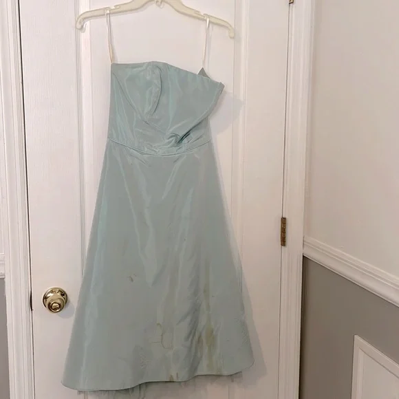seafoam bridesmaid dresses Seafoam Short Dress With Bow Detail main image 0